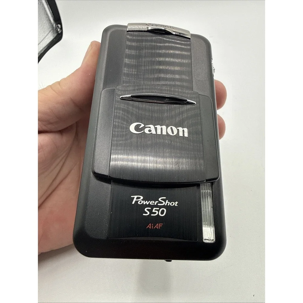 Canon PowerShot S50 Digital Camera New Battery + Charger— TESTED AND WORKING✅